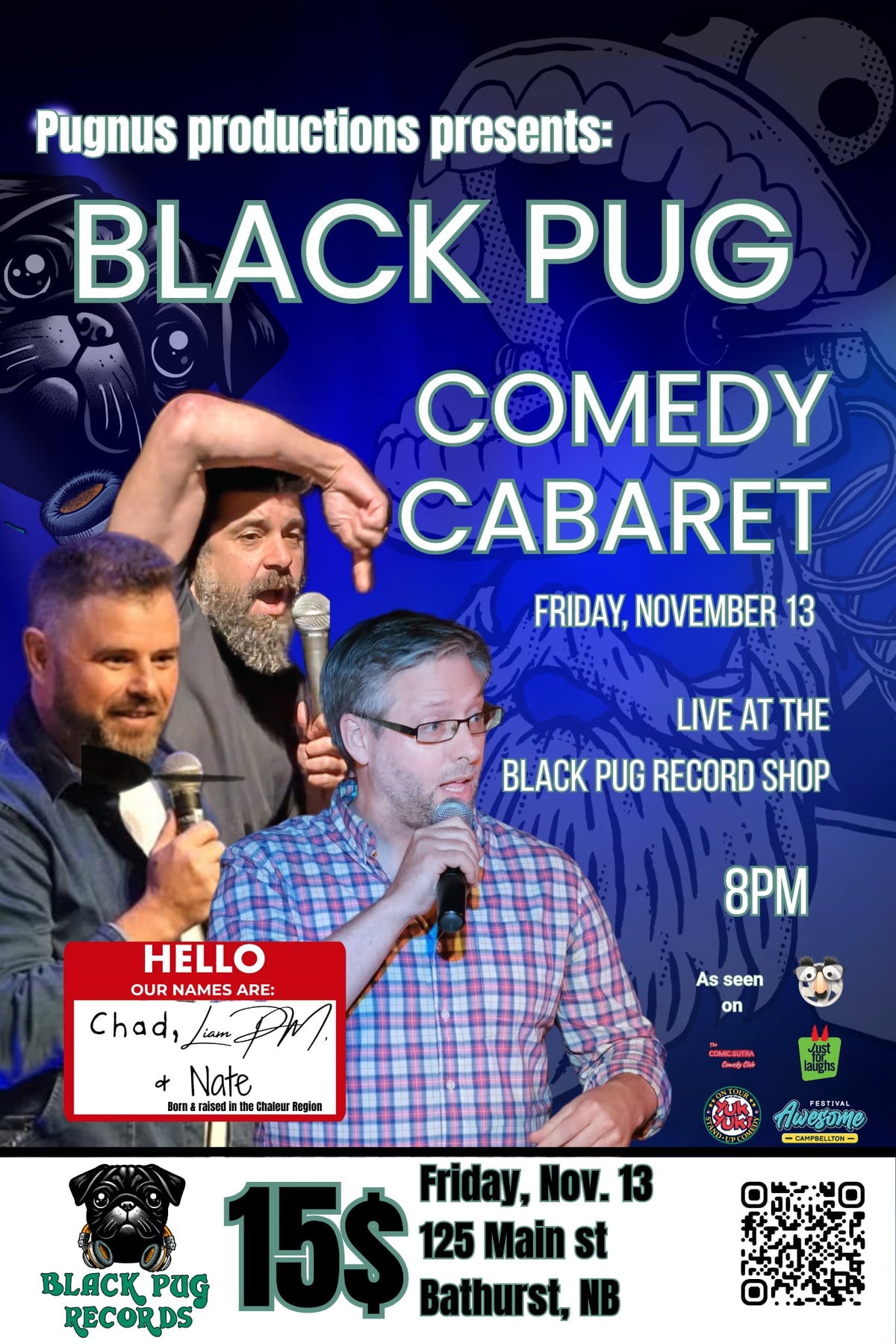 Black Pug Comedy Cabaret November 13th